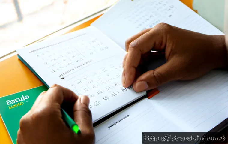 Home 17 아랍어 어순 특징 - Photorealistic language-learning desk in São Paulo, a Brazilian adult student arranging three clean ...